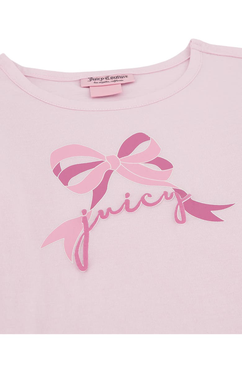 Juicy Couture Bow Print Sweatshirt, T-Shirt & Pants Set, Alternate, color, 
