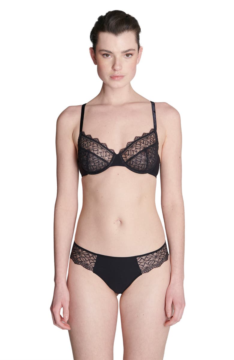 Simone Perele Escale Full Cup Underwire Bra, Alternate, color, Black