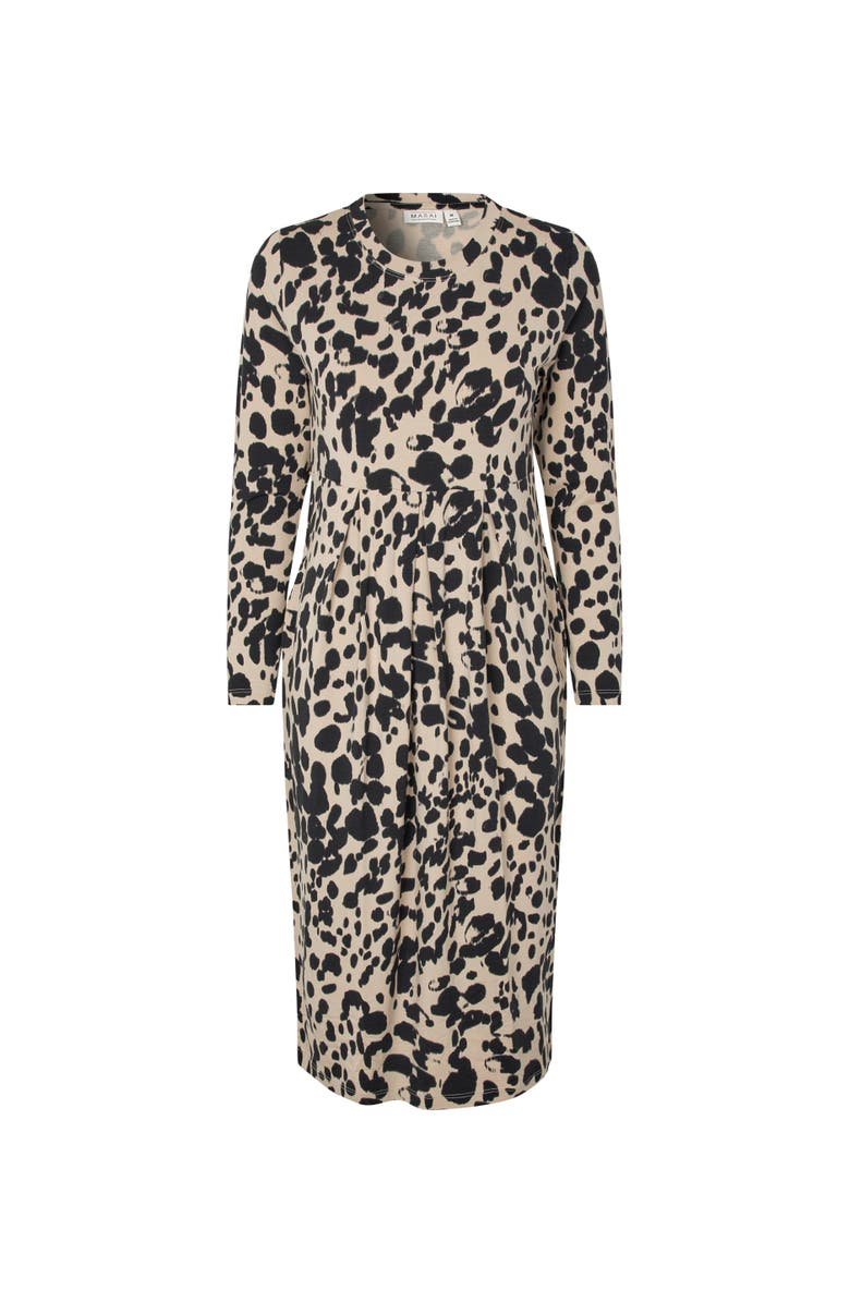 Masai Copenhagen Printed Tunic Dress, Alternate, color, Oxford Tan