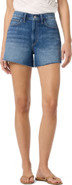 Joe's Raw Hem High Waist Relaxed Denim Shorts