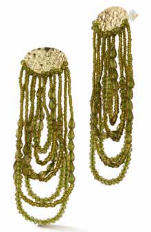 SPHERA MILANO Beaded Fringe Drop Earrings