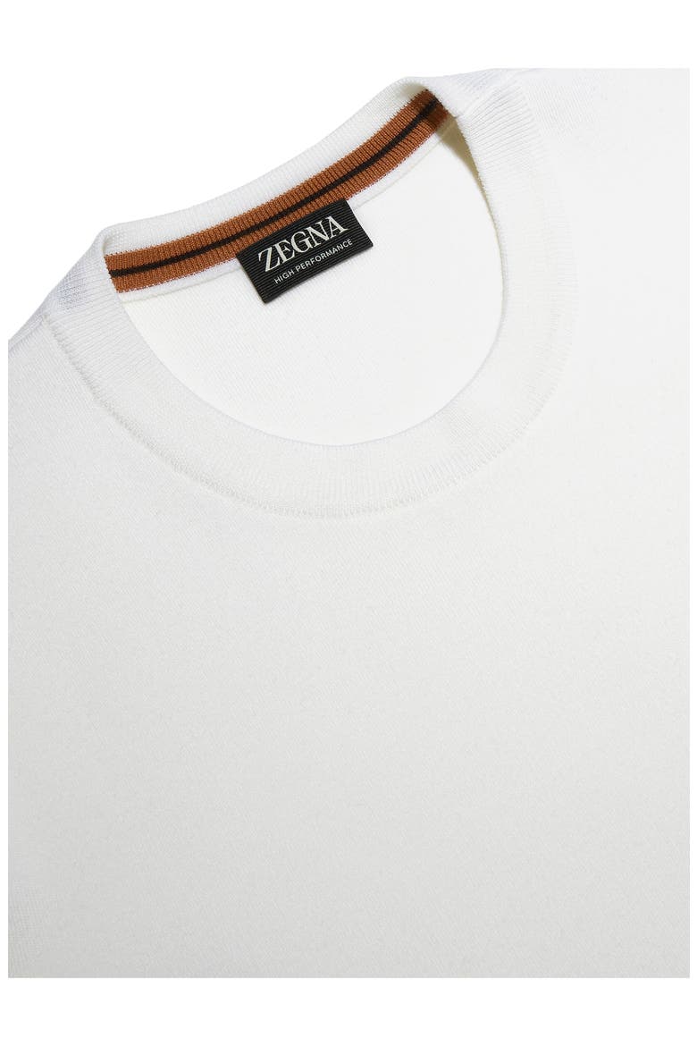 Signifier High Performance™ Stripe Wool Sweater, Alternate, color, WHITE
