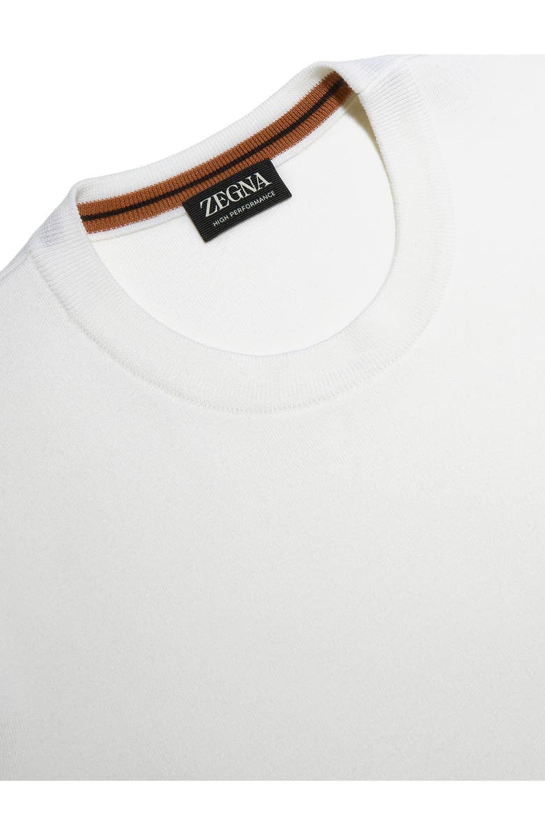 ZEGNA Signifier High Performance<sup>™</sup> Stripe Wool Sweater, Alternate, color, White