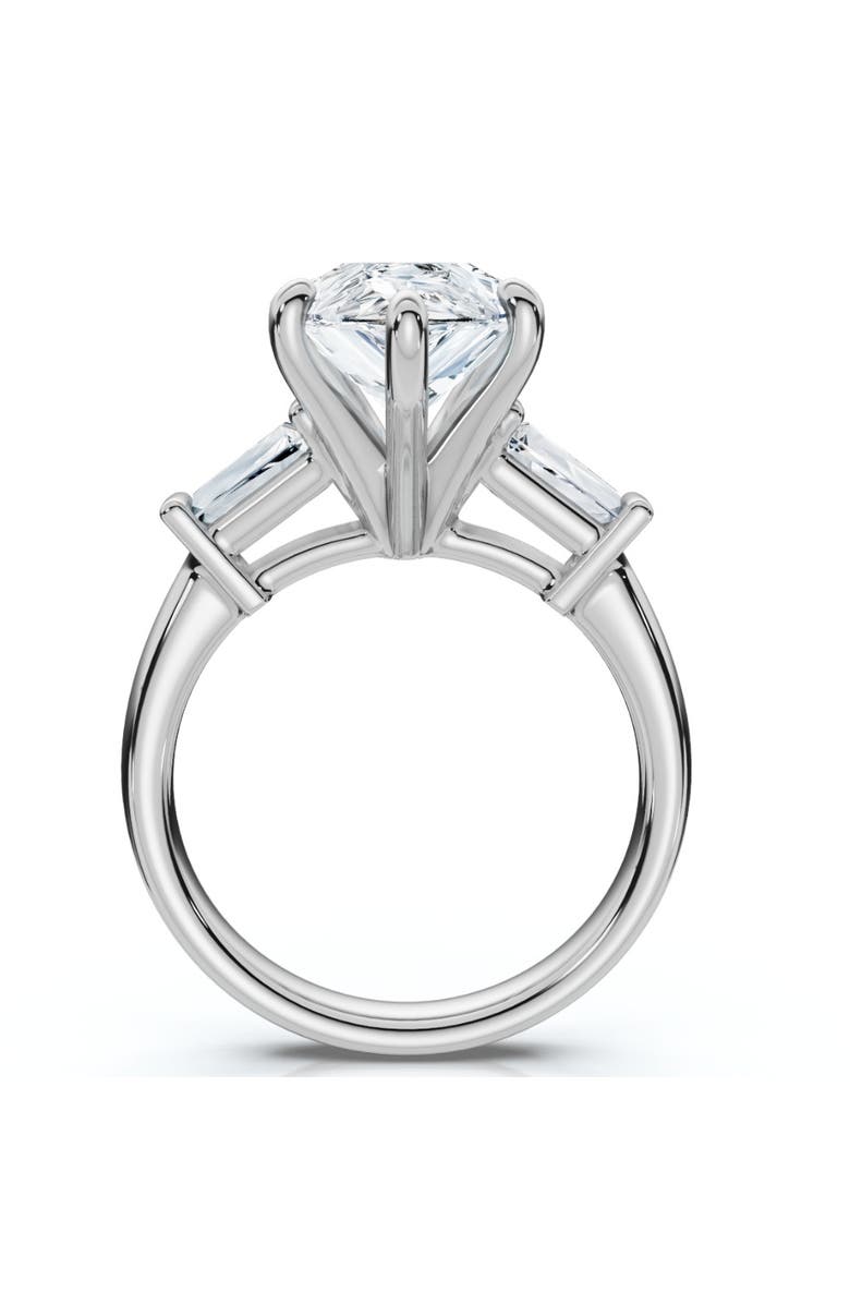 Bliss Diamond 5 3/4Ct Certified Pear & Baguette Diamond Engagement Ring 14k Gold Lab grown, Alternate, color, 14K White Gold