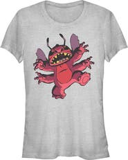 Lilo & Stitch Junior's Mischievous Pose Short Sleeve Graphic T-Shirt