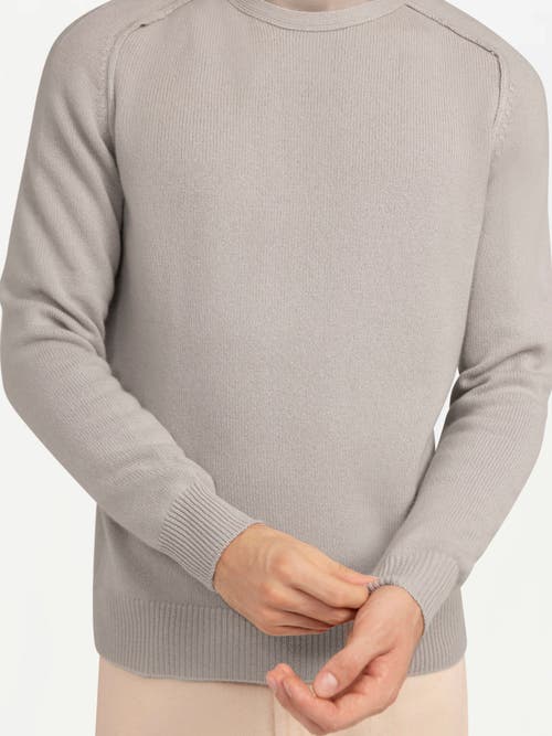 Gobi Mongolian Cashmere Cashmere Mouliné Crew-neck In Gray