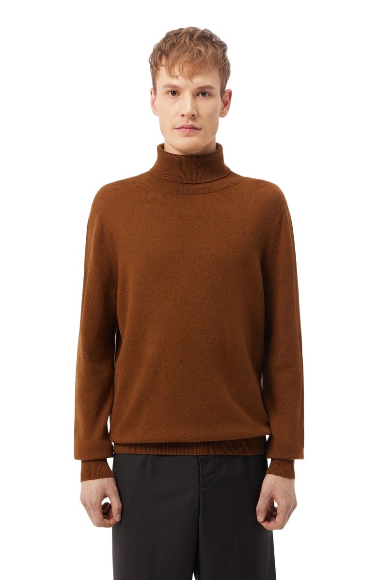 GOBI Mongolian Cashmere Cashmere Turtle Neck Sweater, Main, color, Chipmunk
