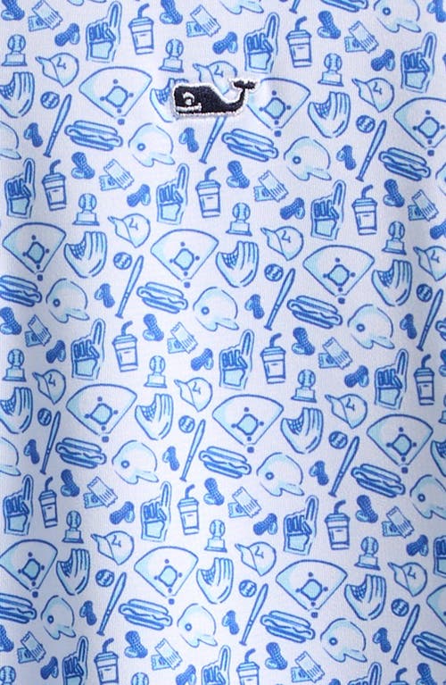 Vineyard Vines Kids' Print Polo In Blue
