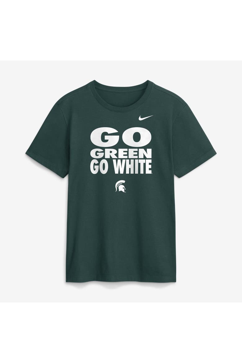 Men's Nike Green Michigan State Spartans 2026 Sideline Dri-FIT Slogan T-Shirt, Main, color, Green