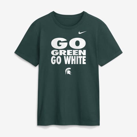 Men's Nike Green Michigan State Spartans 2026 Sideline Dri-FIT Slogan T-Shirt