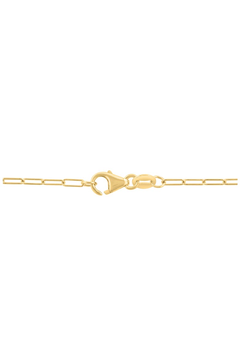 Paperclip Chain Ruby Pad Lock Pendant Necklace, Alternate, color, GOLD
