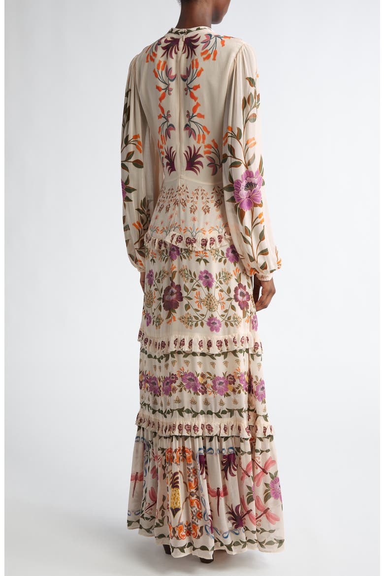 Winter Garden Ruffle Long Sleeve Maxi Dress, Alternate, color, WINTER GARDEN CREAM