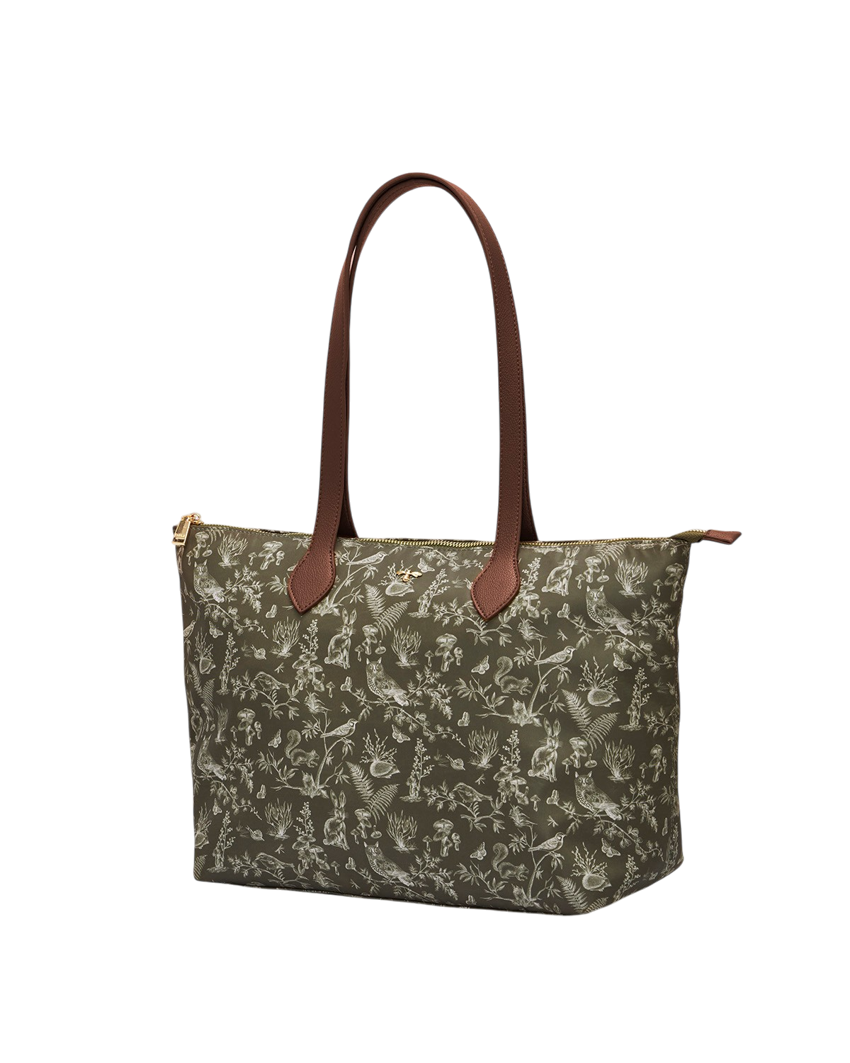 Edith Orla Scene Print Tote Purse, Alternate, color, Khaki