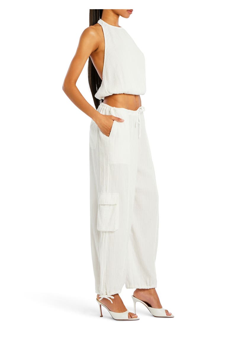 Yen Gauze Halter Top, Alternate, color, White