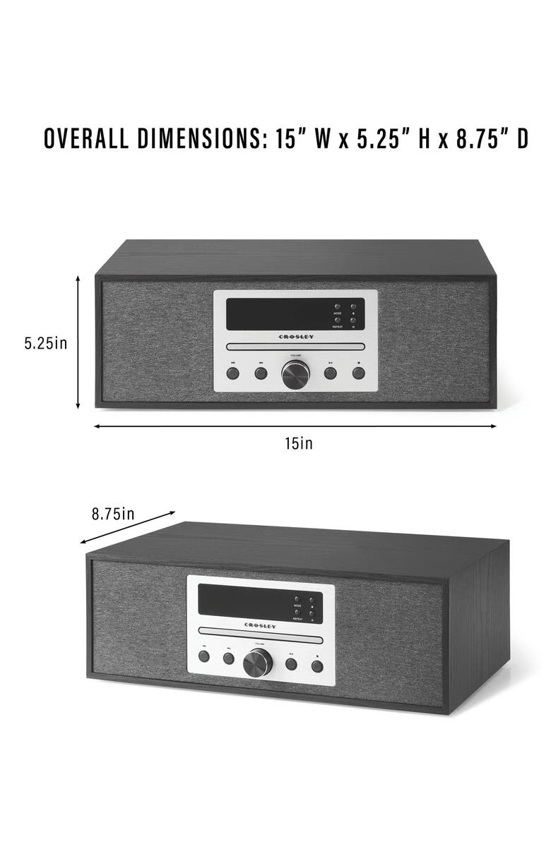 Crosley Radio Finn Radio CD Player, Alternate, color, Black