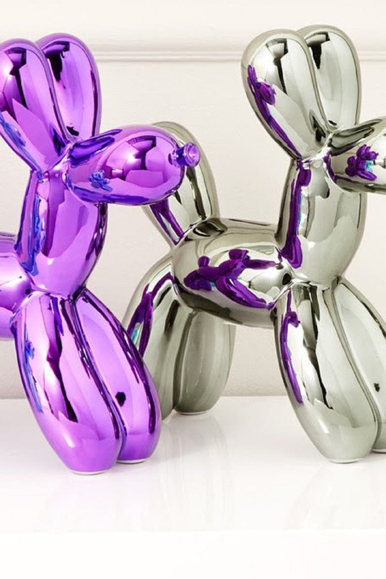 Silver Balloon Dog Bank, Alternate, color, CHROME