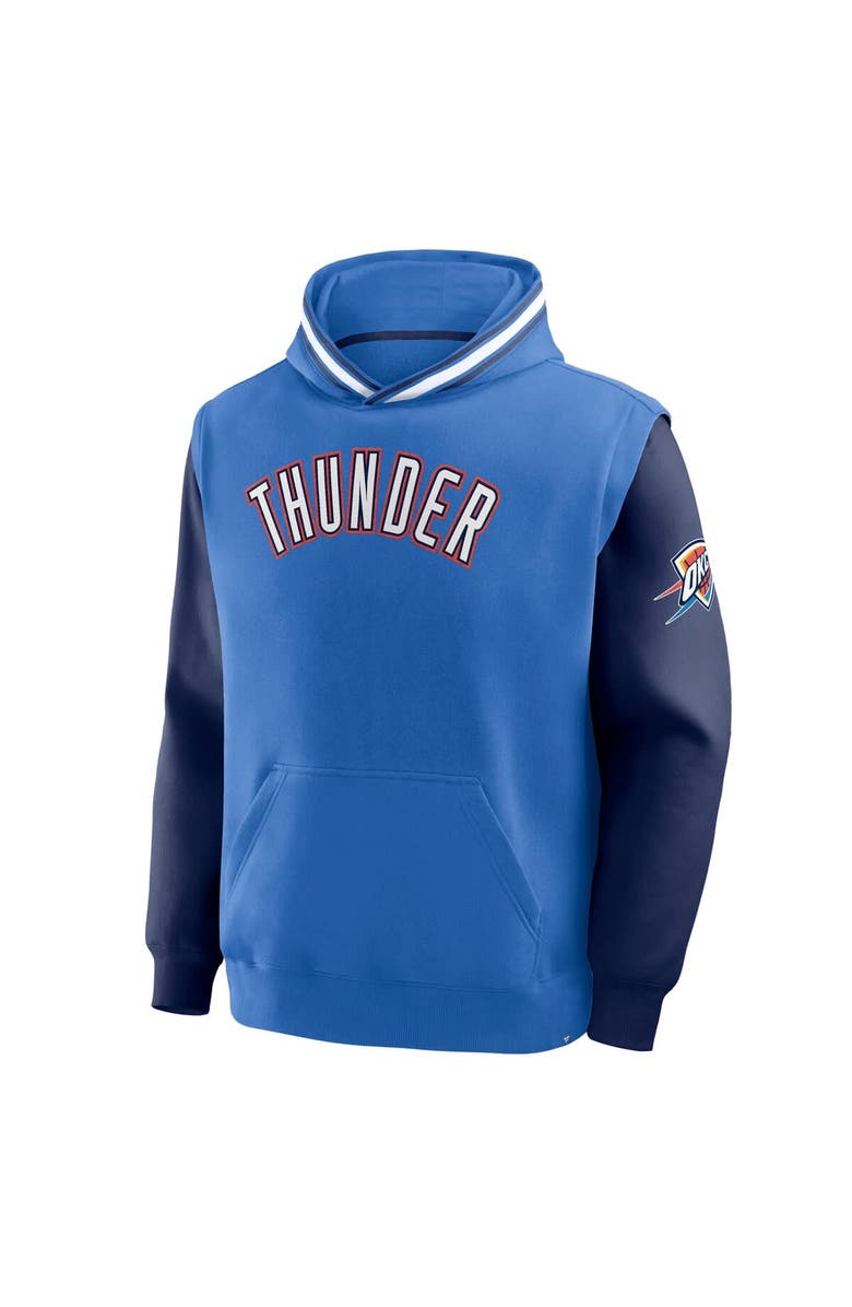 FANATICS Men's Fanatics  Blue/Navy Oklahoma City Thunder Half Court Shot Clock Fastbreak Hoodie, Alternate, color, Blue