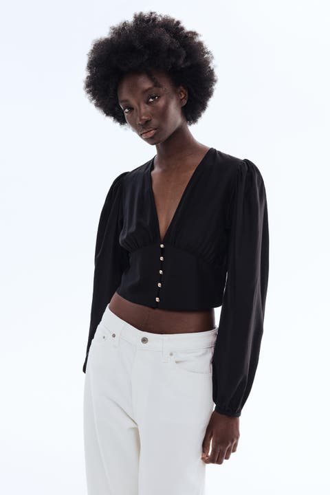 V-neck blouse