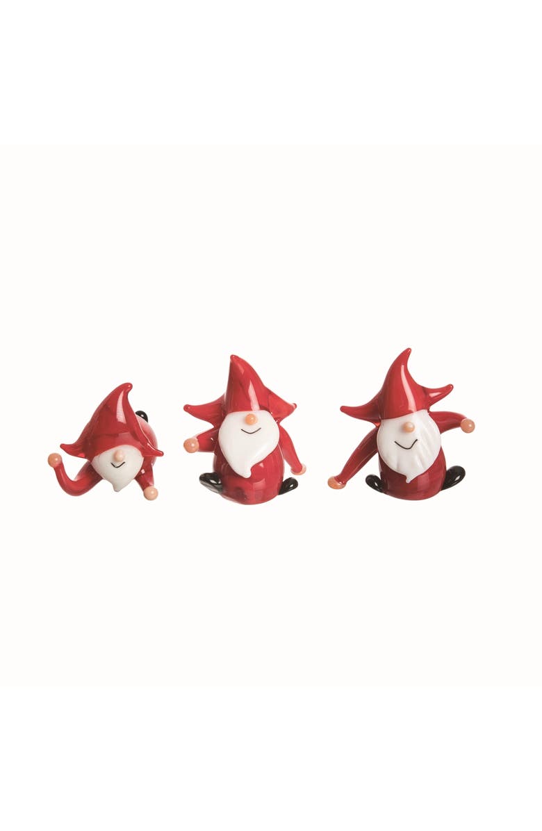 Transpac Playful Gnome Figurine Set of 3 Christmas Decorations, Main, color, 