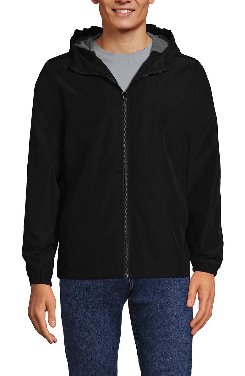 Lands' End School Uniform  Rain Jacket, Main, color, Black