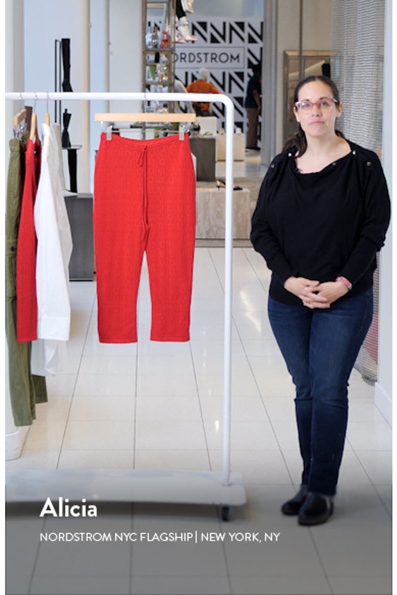 Abigail Pointelle Drawstring Capri Pants video