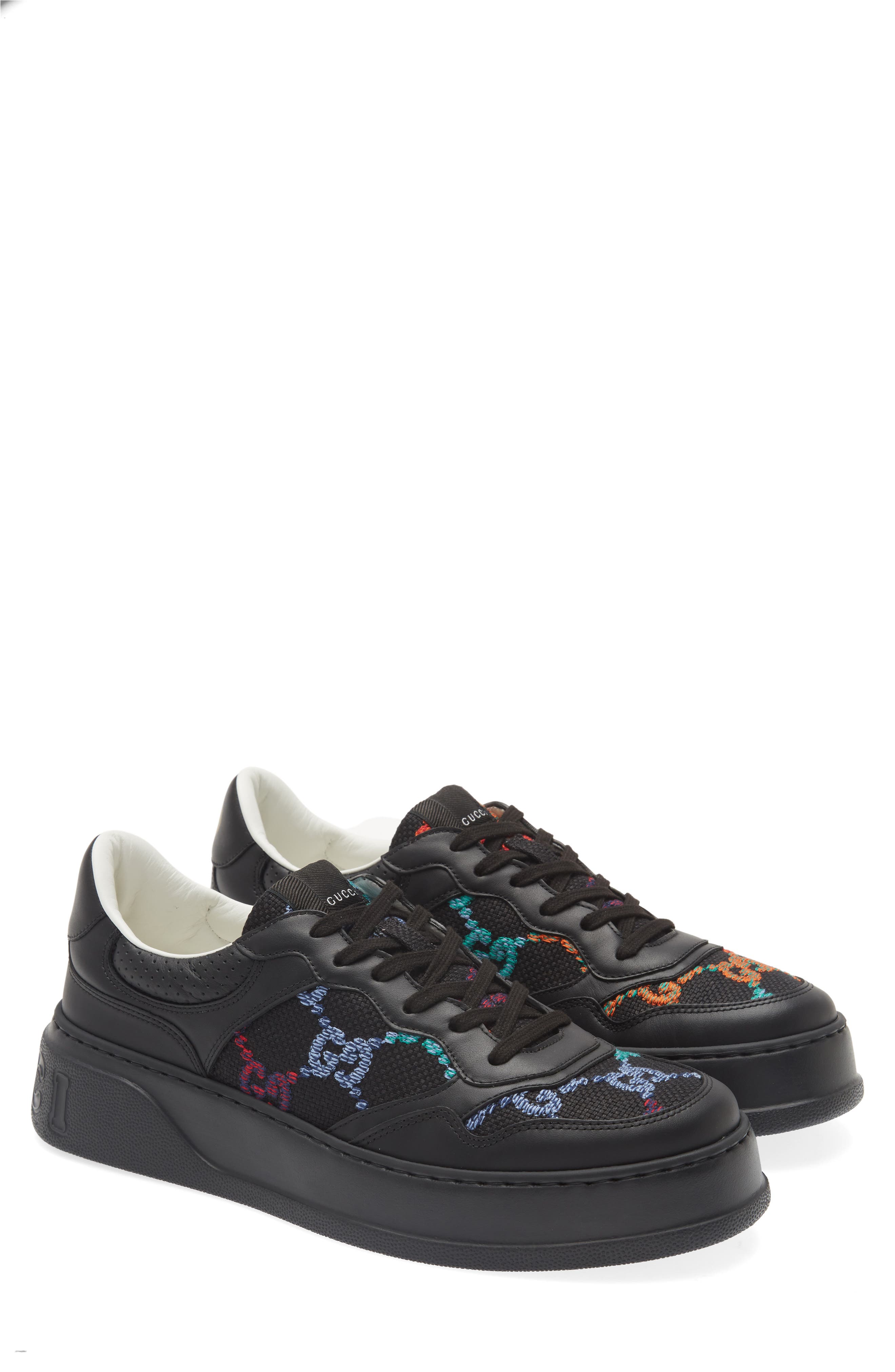Gucci Chunky B Embroidered Sneaker, Main, color, 
