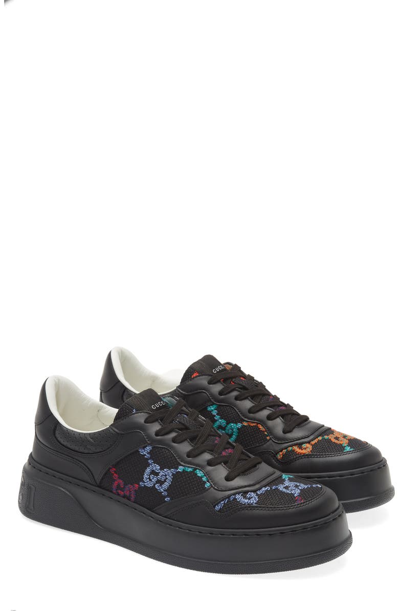 Gucci Chunky B Embroidered Sneaker, Main, color,