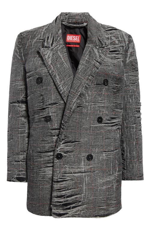 DIESEL DIESEL® D-PEKKA-FSG PRINCE OF WALES CHECK TROMPE L'OEIL DENIM BLAZER