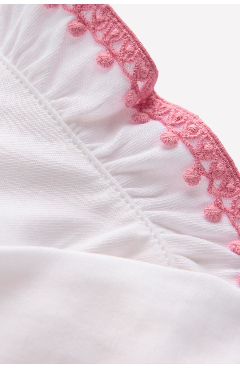 Mini Boden Kids' Flutter Sleeve Top, Alternate, color, Ivory