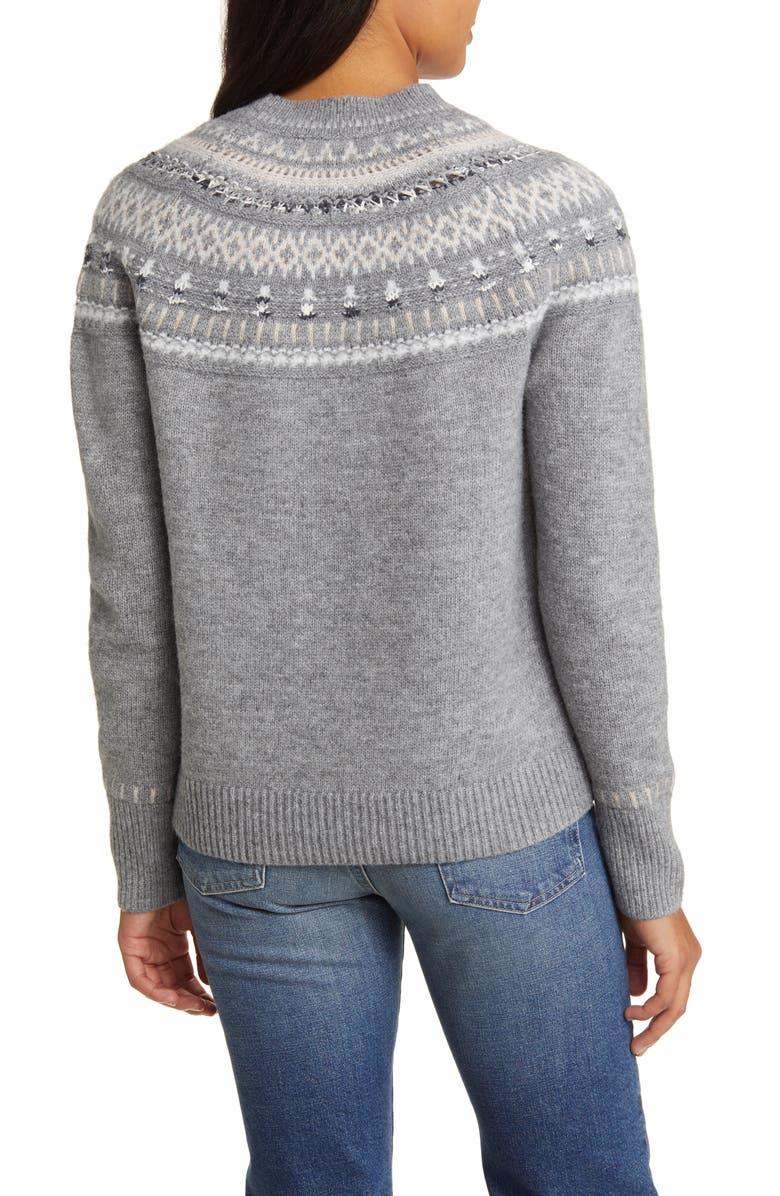 Caslon<sup>®</sup> Fair Isle Funnel Neck Sweater, Alternate, color, 