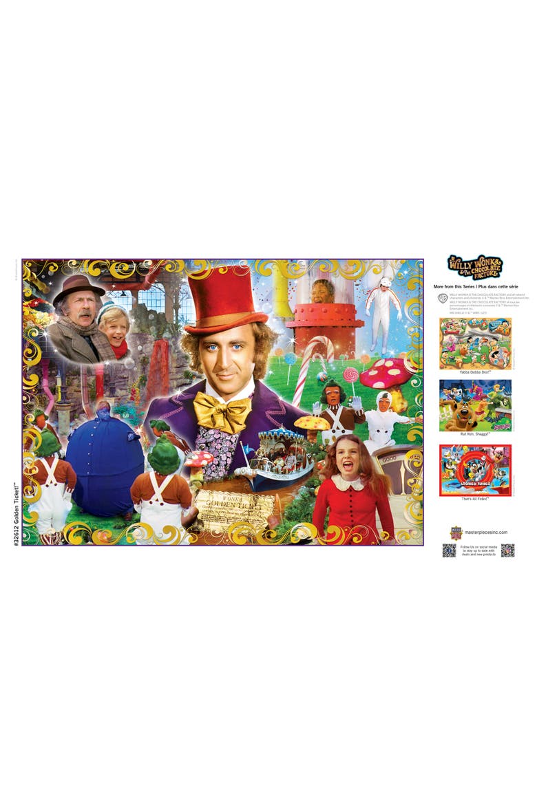 Willy Wonka Golden Ticket 500pc Puzzle, Alternate, color, Multicolor