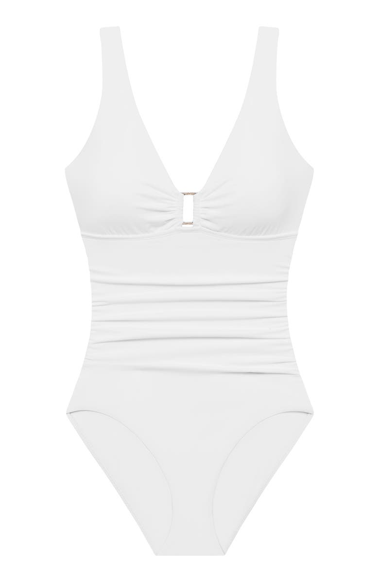 Lauren Ralph Lauren Ring Underwire One-Piece Swimsuit, Alternate, color, White