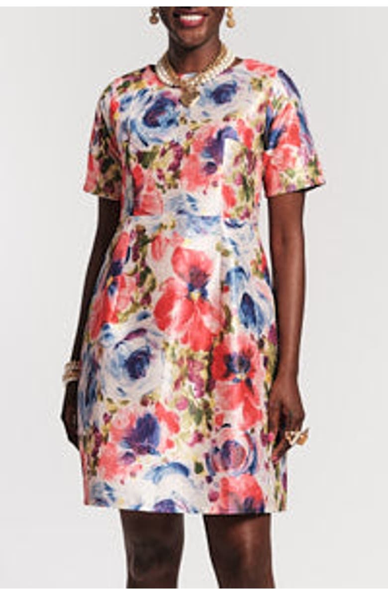 Frances Valentine Michelle Mini Dress Super Bloom, Main, color, Pink/Purple/Multi