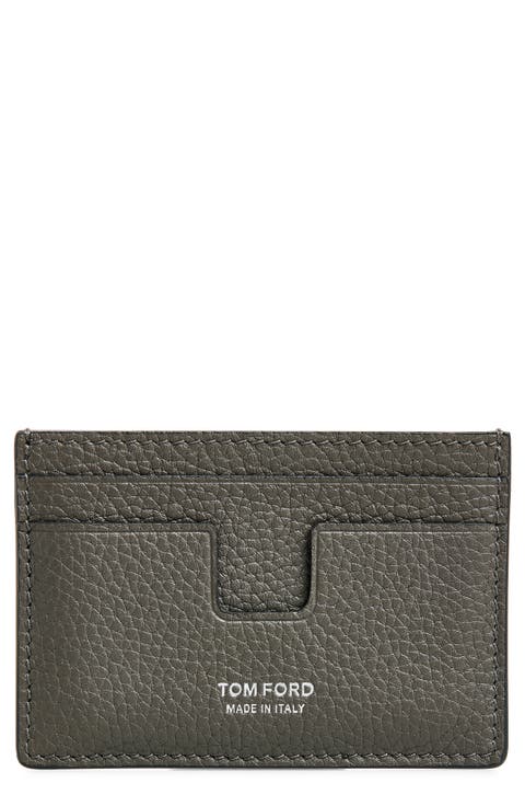 T-Line Soft Grain Leather Card Holder with Money Clip