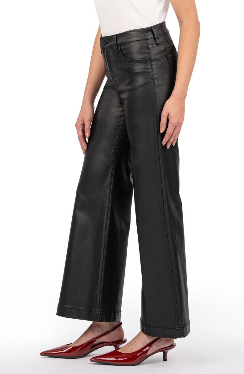 KUT from the Kloth Meg Fab Ab Coated High Waist Ankle Wide Leg Jeans, Alternate, color,