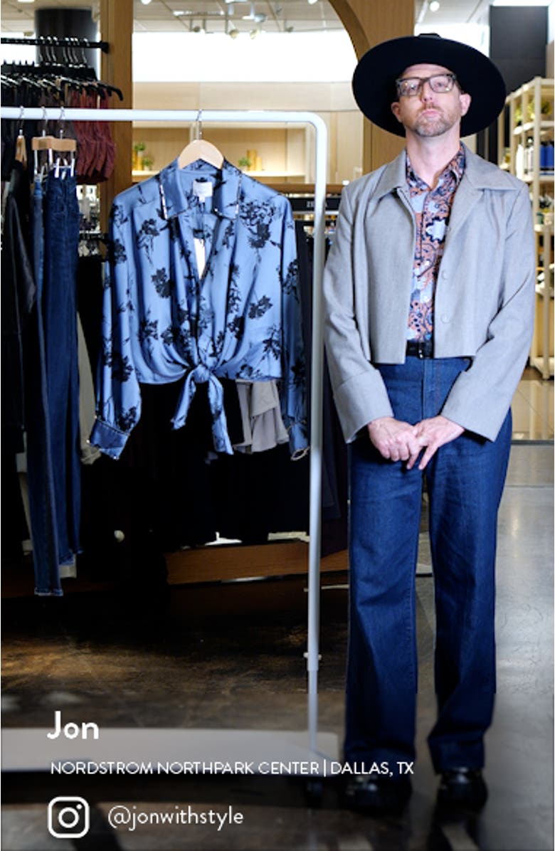 Marianna Floral Embellished Tie Front Top, sales video thumbnail