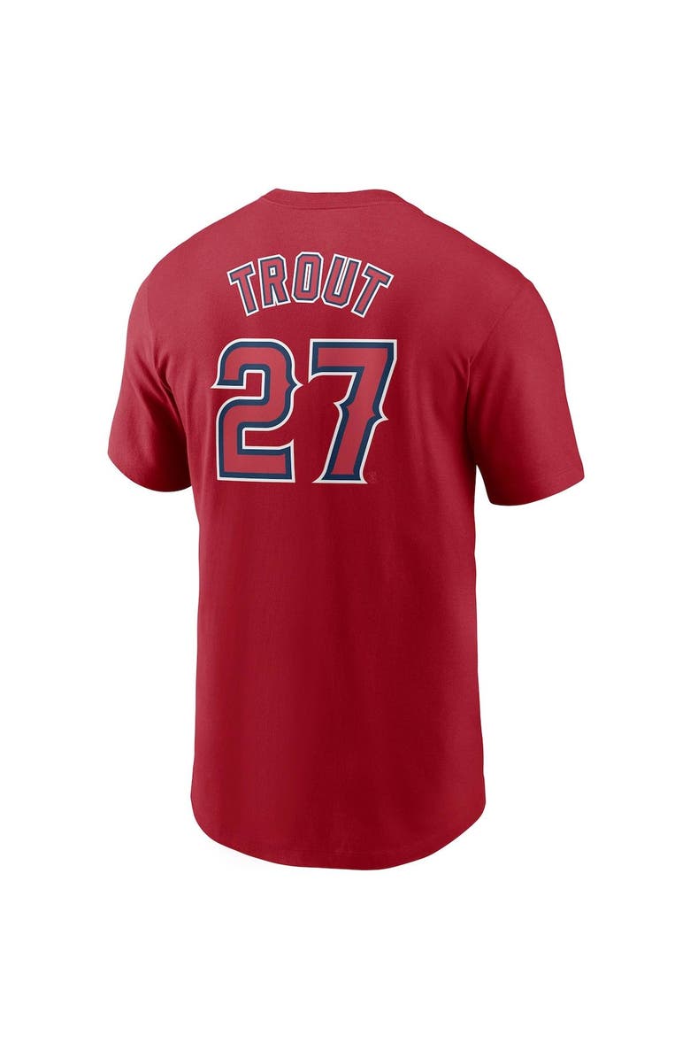 Nike Men's Nike Mike Trout Red Los Angeles Angels Name & Number T-Shirt, Alternate, color, 