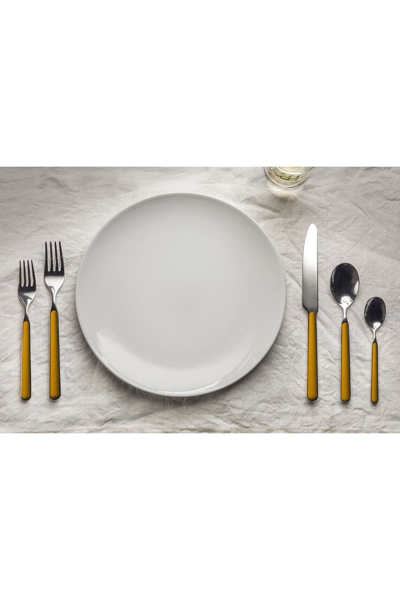 Fantasia Flatware Set - 32 Pieces, Alternate, color, Mustard