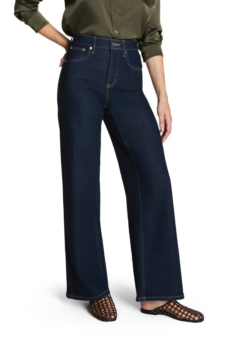 SPANXshape™ Authentic 360 High Waist Wide Leg Jeans, Alternate, color, MARINA