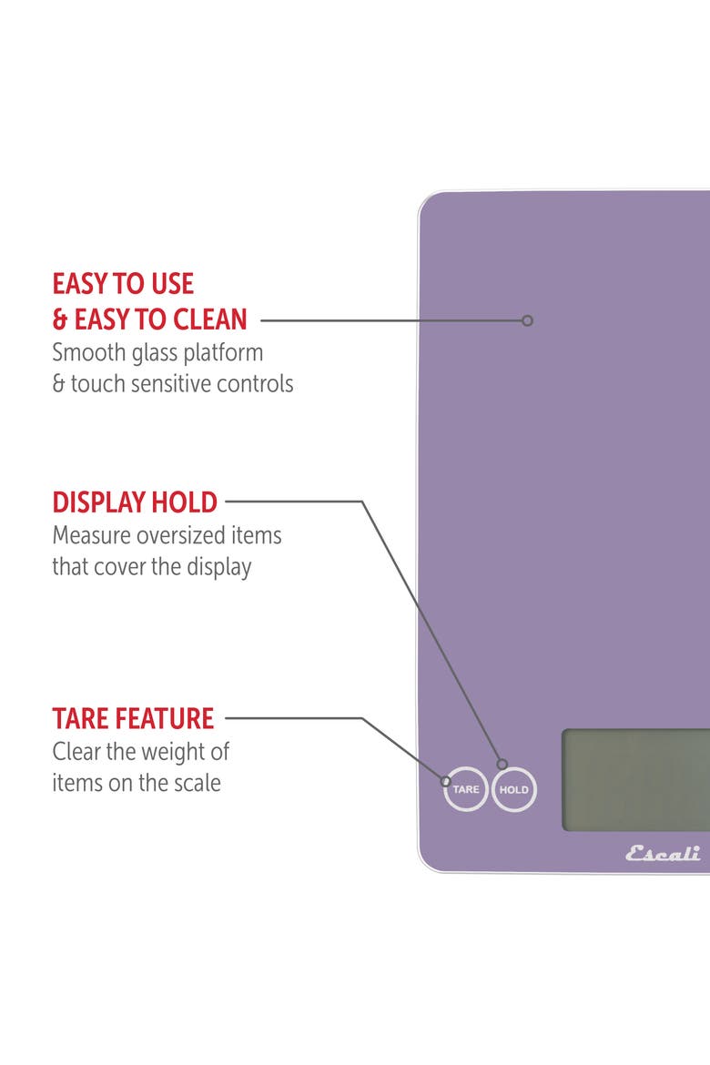 Arti Classic Glass Digital Scale, Alternate, color, Classic Violet