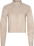 L'AGENCE Cosette Crop High-Low Shirt