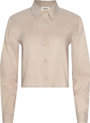 L'AGENCE Cosette Crop High-Low Shirt