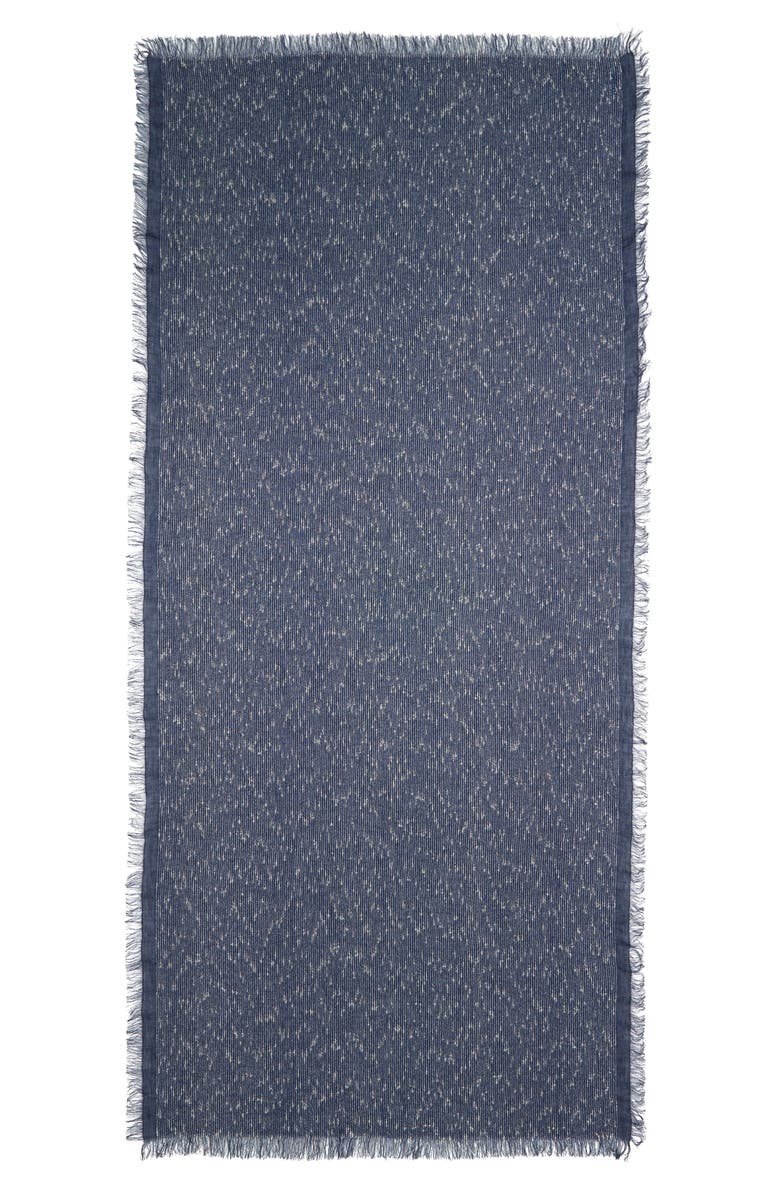 TOTEME Bouclé Fringe Scarf, Main, color, Azure/ White