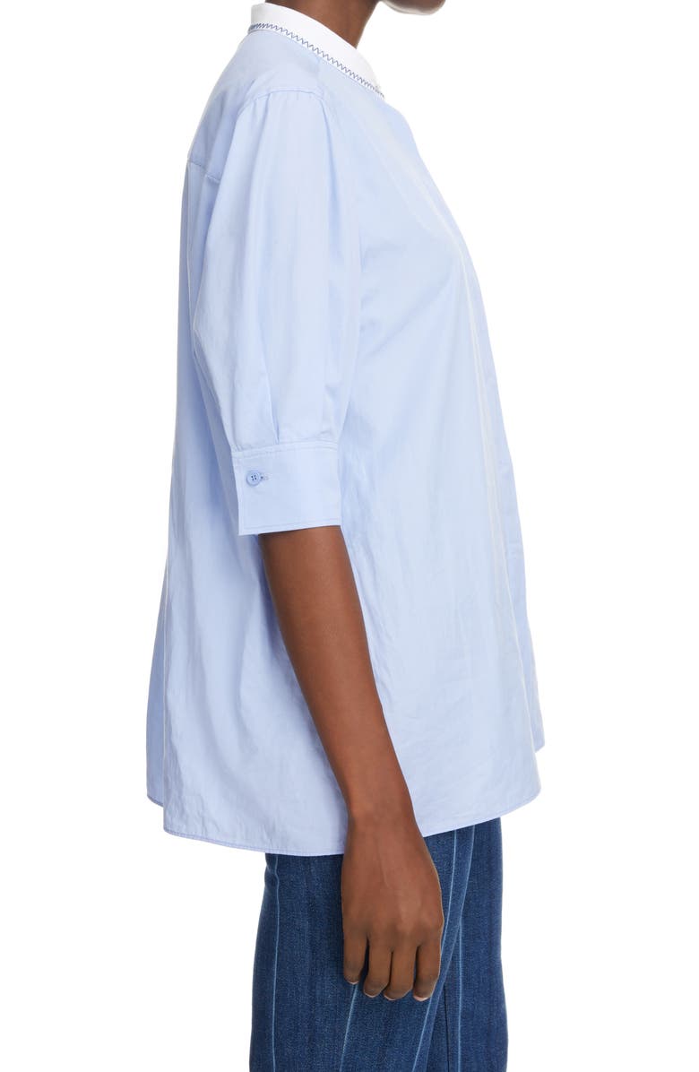 Chloé Puff Sleeve Poplin Blouse, Alternate, color, 