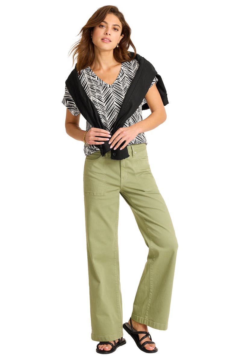 Tommy Bahama Kauai Seaside Sketch V-Neck T-Shirt, Alternate, color, Black