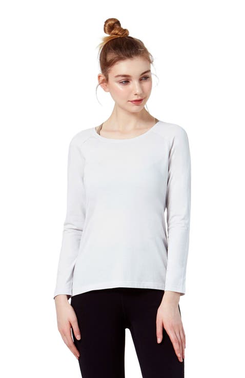 Rebody Essentials Scooped Long Sleeve Top