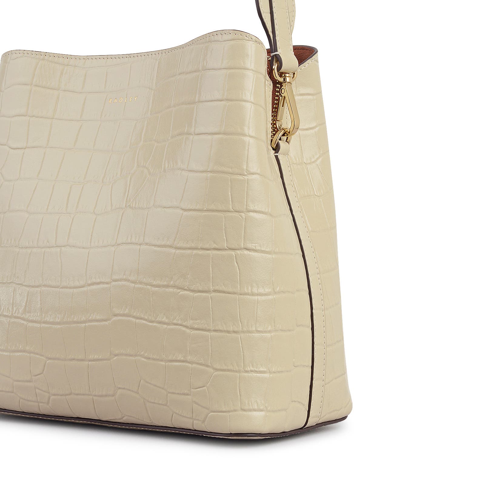 Radley Dukes Place - Faux Croc Medium Compartment Crossbody Bag, Alternate, color, Snow