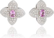 SUZY LEVIAN Sapphire Clover Stud Earrings