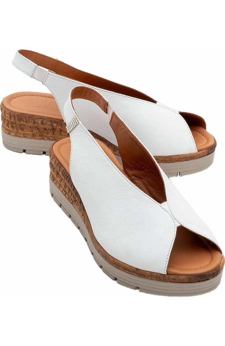 Forever & Always Shoes Blom Leather Platform Sandal, Main, color, White Leather
