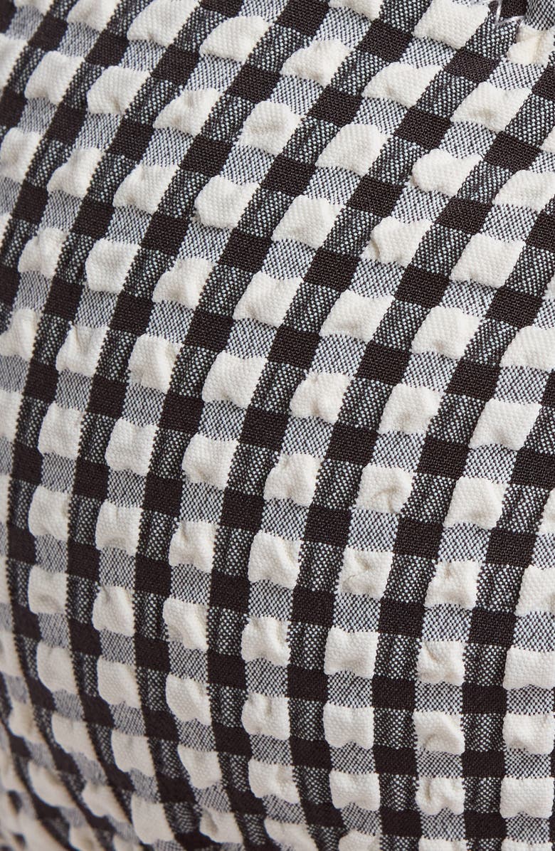 Billabong Cara Wave Check Tie Front Bikini Top, Alternate, color, Black Pebble